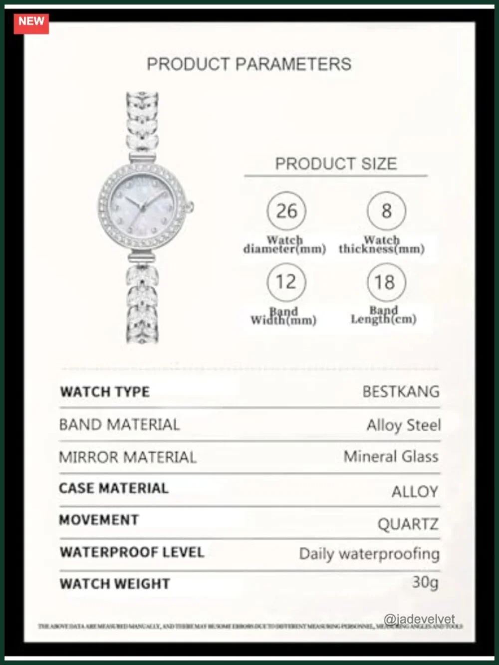 Women's Quartz Bracelet Watch with Petal Adjustable Band Alloy Steel